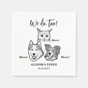 Serviette En Papier Cute 3 Chiens Chat Animaux Nous Faisons Trop Maria