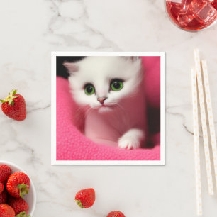 Serviette En Papier Cute Ai Kitten