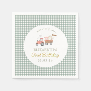 Serviette En Papier Cute animal de ferme Barnyard Anniversaire