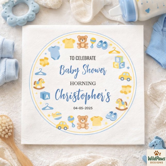 Serviette En Papier Cute Baby Clothes & Toys Boy Baby Shower (Cute Baby Clothes & Toys Boy Baby Shower Napkins
)