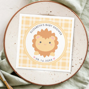 Serviette En Papier Cute Baby Lion Cub Baby shower neutre genre