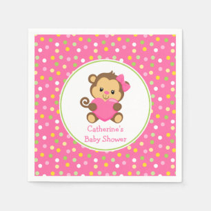 Serviette En Papier Cute Baby shower singe