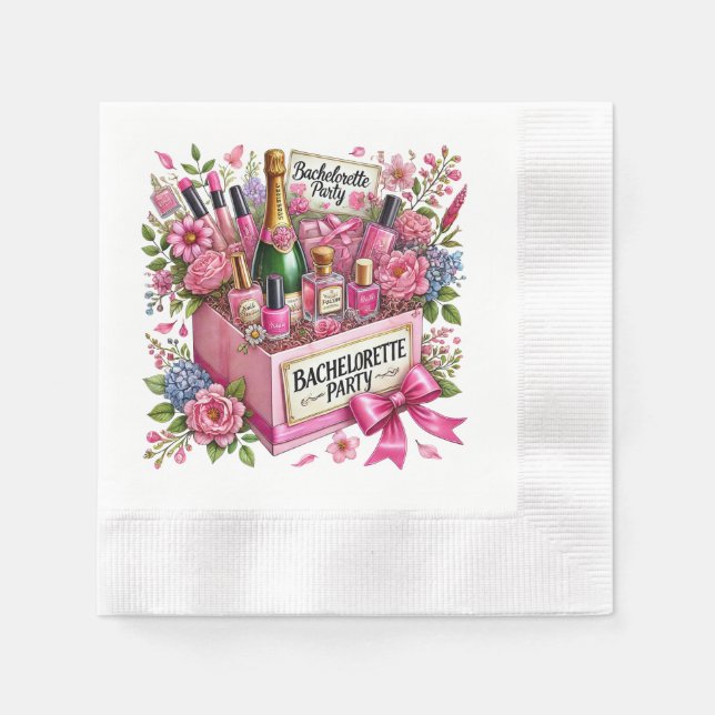 Serviette En Papier Cute Bachelorette party (Devant)