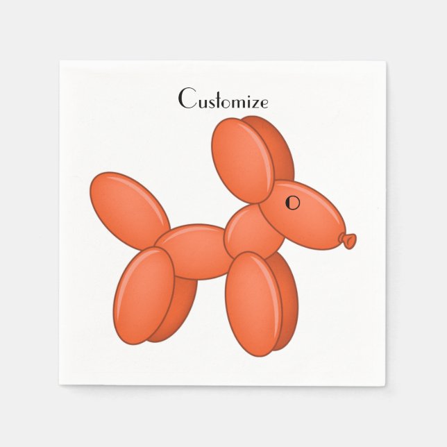 Serviette En Papier Cute Balloon Chien Thunder_Cove (Devant)