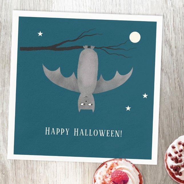 Serviette En Papier Cute Bat Halloween (Créateur téléchargé)