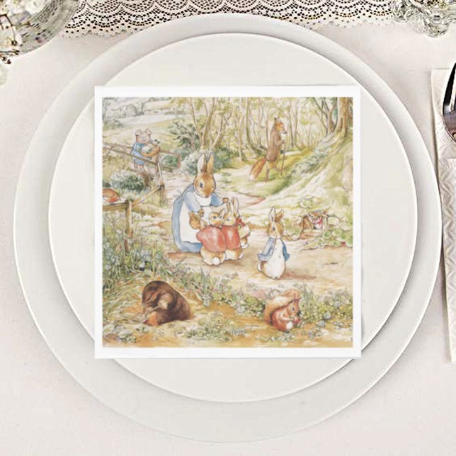 Serviette En Papier Cute Beatrix Potter Peter et amis (Créateur téléchargé)