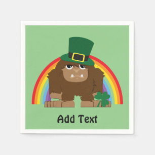 Serviette En Papier Cute Bigfoot Leprechaun