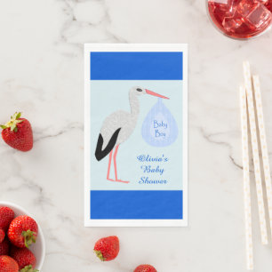 Serviette En Papier Cute Blue Baby Boy Storm Baby shower personnalisé