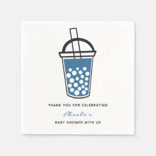 Serviette En Papier Cute Boba Baby shower de thé Merci personnalisé