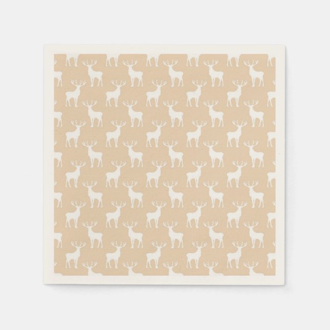 Serviette En Papier Cute Buck Deer Motif (Devant)