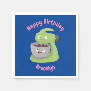 Serviette En Papier Cute cake mixer cuisine appareil de dessin serviet