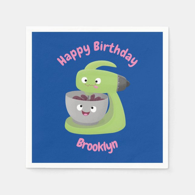 Serviette En Papier Cute cake mixer cuisine appareil de dessin serviet (Devant)