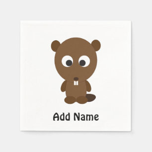 Serviette En Papier Cute castor