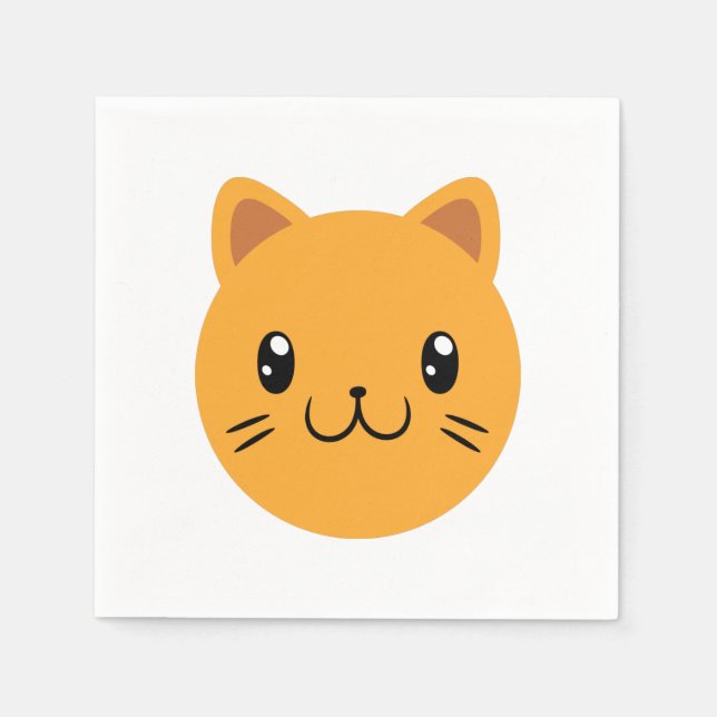 Serviette En Papier Cute chat (Devant)