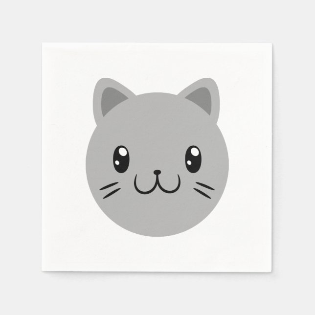 Serviette En Papier Cute chat (Devant)