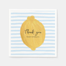 Cute citron papier serviettes pour la fête