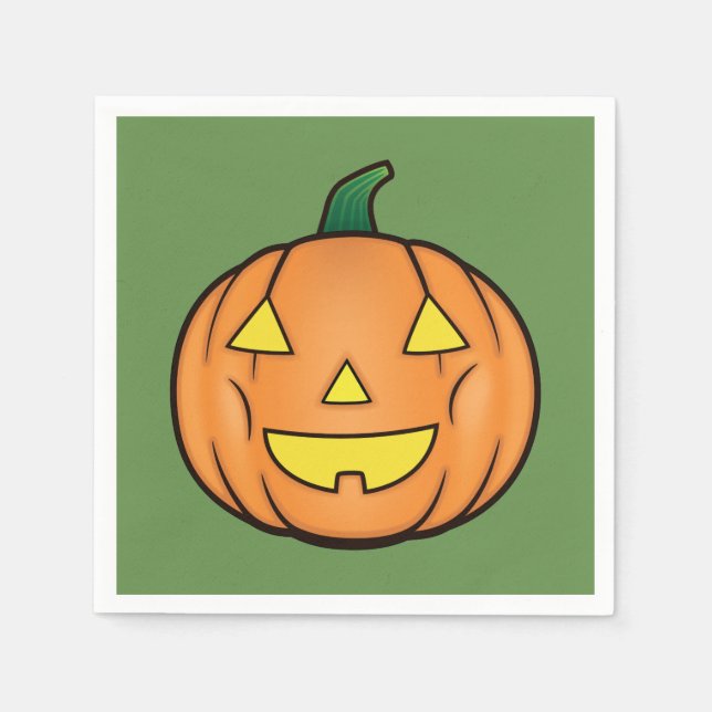 Serviette En Papier Cute Citrouille Halloween (Devant)