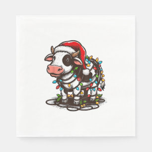 Serviette En Papier Cute Cow Xmas Enfants Ado Garçon