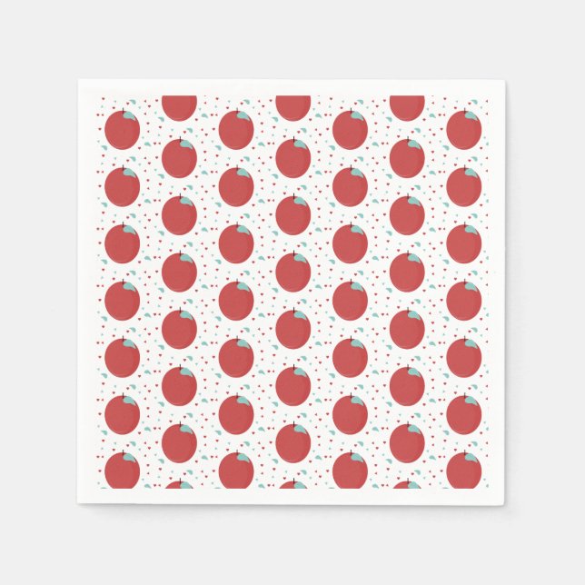 Serviette En Papier Cute de pomme mignonne Anniversaire Confetti (Devant)