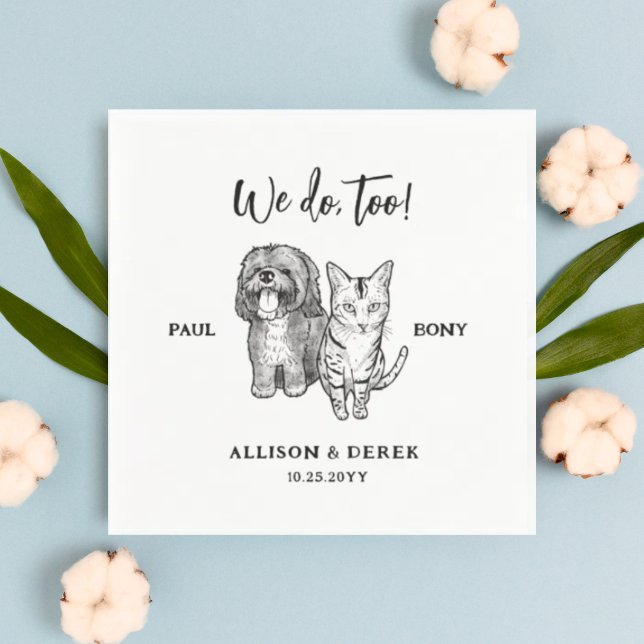 Serviette En Papier Cute dessin animal de compagnie personnalisé Maria (Créateur téléchargé)