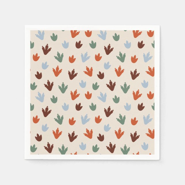 Serviette En Papier Cute Dinosaur Anniversaire (Devant)