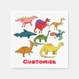 Serviette En Papier Cute Dinosaur Collection Thunder_Cove