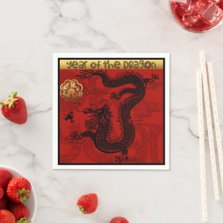 Serviette En Papier Cute Dragon Chinese Year 2024 Zodiac Birthday PN