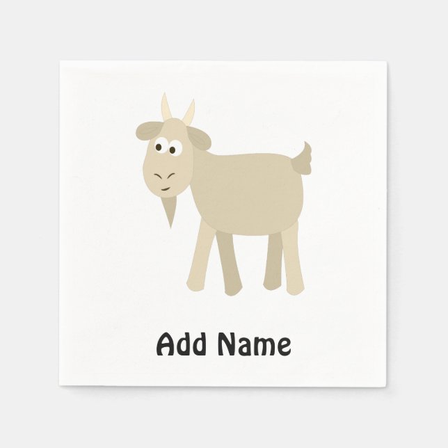Serviette En Papier Cute drôle Petite Chèvre (Devant)