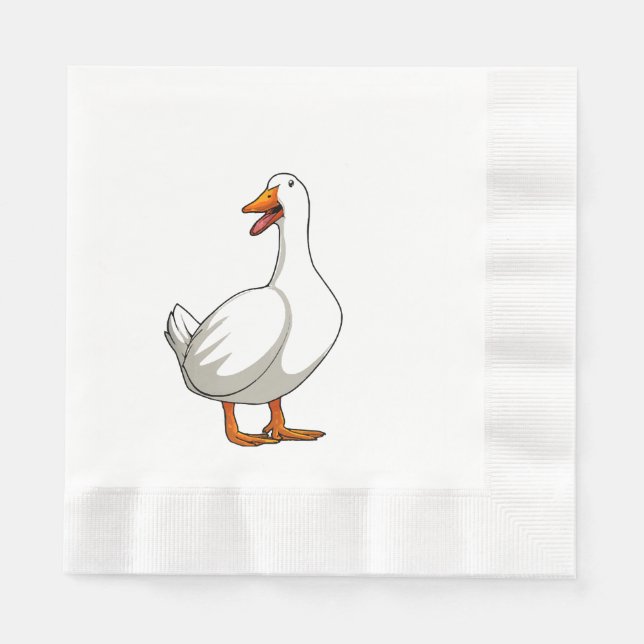Serviette En Papier Cute Duck Design Hommes sauvagine Oiseau Animaux A (Devant)