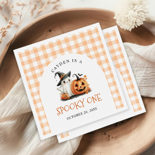 Serviette En Papier Cute Éffrayant Un Halloween Fantôme 1er Anniversai