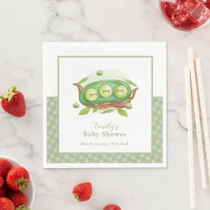 Serviette En Papier Cute En vichy Verdure Pois Doux Dans Baby shower D