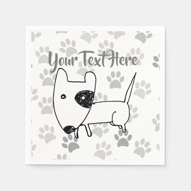 Serviette En Papier Cute English Bull Terrier (Devant)