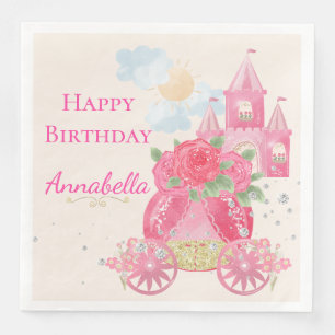 Serviette En Papier Cute Fairy Tale Pink Princess Party