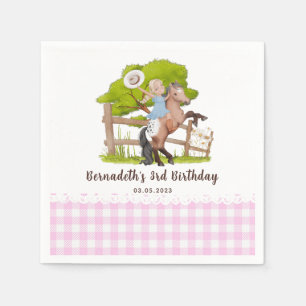 Serviette En Papier Cute Farm Girl Anniversaire I Baby shower Party Na
