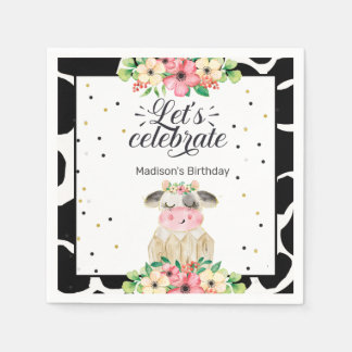 Serviette En Papier Cute Farm Vache Papier personnalisé Napkin