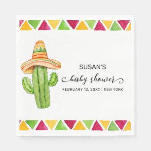 Serviette En Papier Cute Fiesta Cactus Taco 'Bout A Baby shower