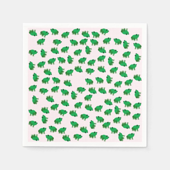 Serviette En Papier Cute Frog Paper Napkins (Devant)