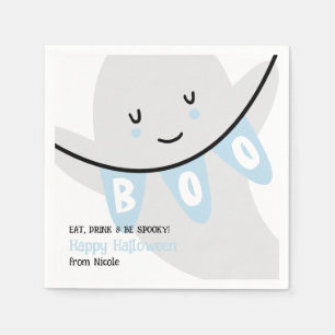 SERVIETTE EN PAPIER CUTE GHOST BOO HALLOWEEN KIDS TRAITER