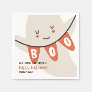 SERVIETTE EN PAPIER CUTE GHOST BOO HALLOWEEN KIDS TRAITER
