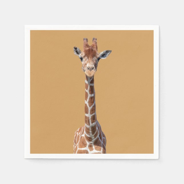Serviette En Papier Cute giraffe face (Devant)