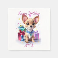 Cute Girly Chihuahua et cadeaux fête d'anniversair