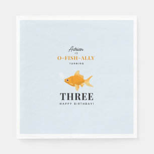 Serviette En Papier Cute Goldfish Anniversaire de enfant de natation