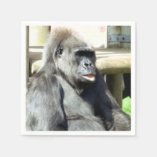 SERVIETTE EN PAPIER CUTE GORILLA