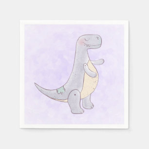 Serviette En Papier Cute Gray Tyrannosaure Rex Dinosaur Toy