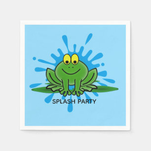 Serviette En Papier Cute Grenouille verte Papier design Napkins