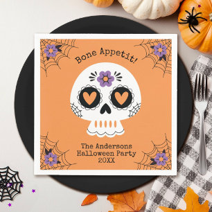 Serviette En Papier Cute Halloween Party Sugar Crâne