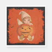 Cute Halloween serviettes, Halloween Vintage
