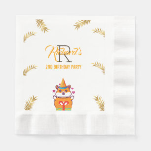 Serviette En Papier Cute Hamster Green à thème Fête d'anniversaire des