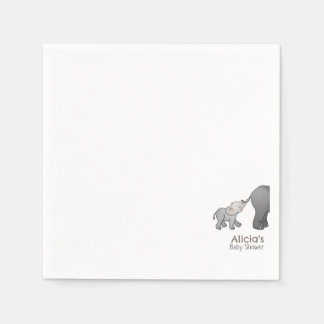 Serviette En Papier Cute  Hand Drawn Little Elephant Baby Shower
