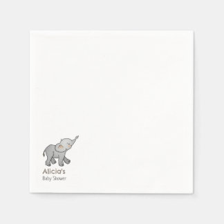 Serviette En Papier Cute Hand Drawn Little Elephant Baby Shower